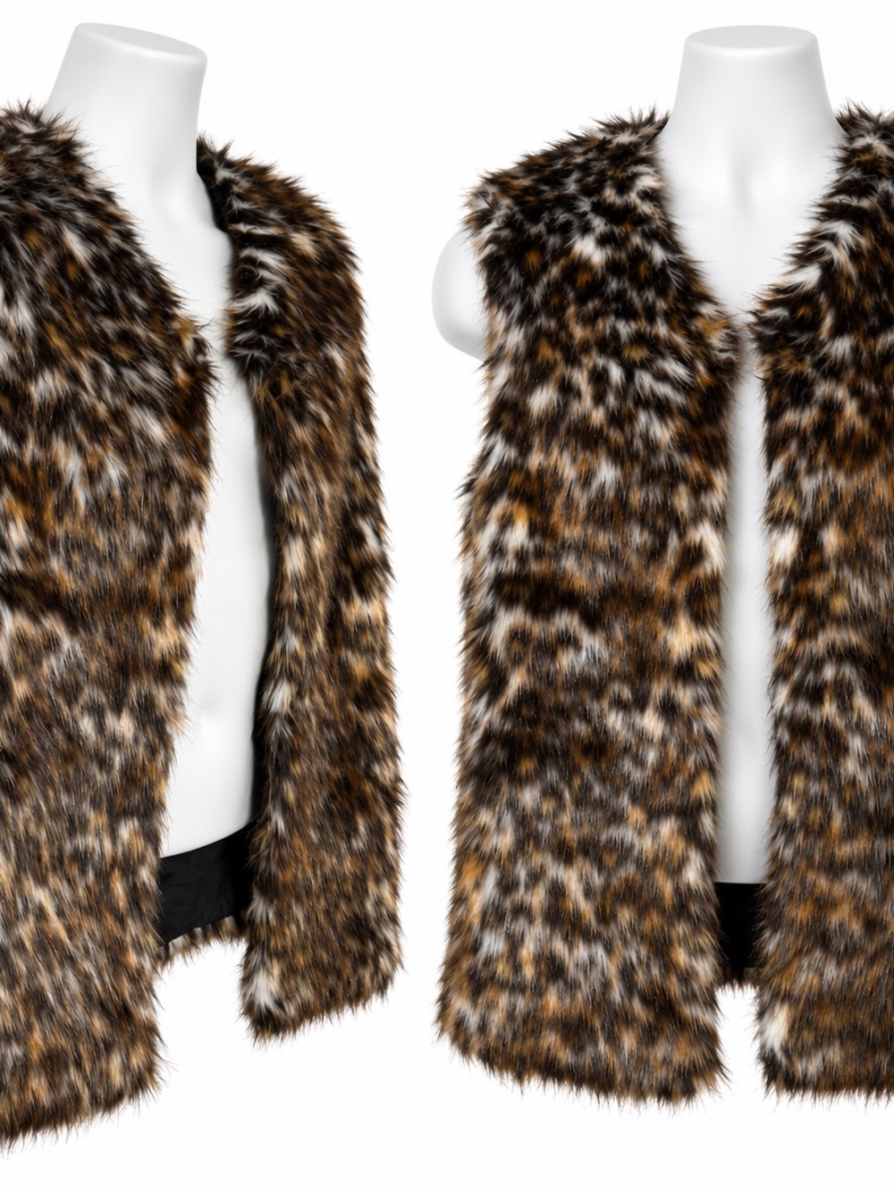 Leopard-Print Faux Fur Vest in Brown - Unisex